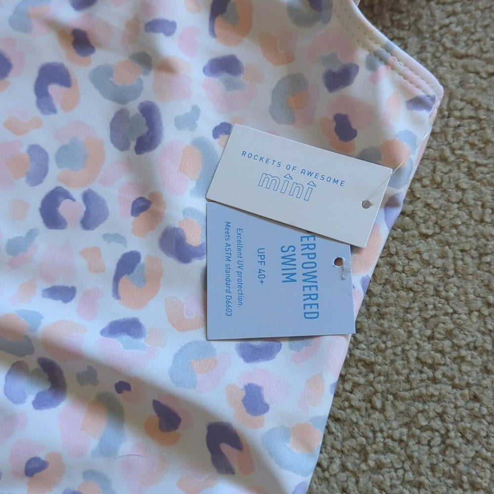 rockets of awesome leopard one piece swimsuit size 6-12mo