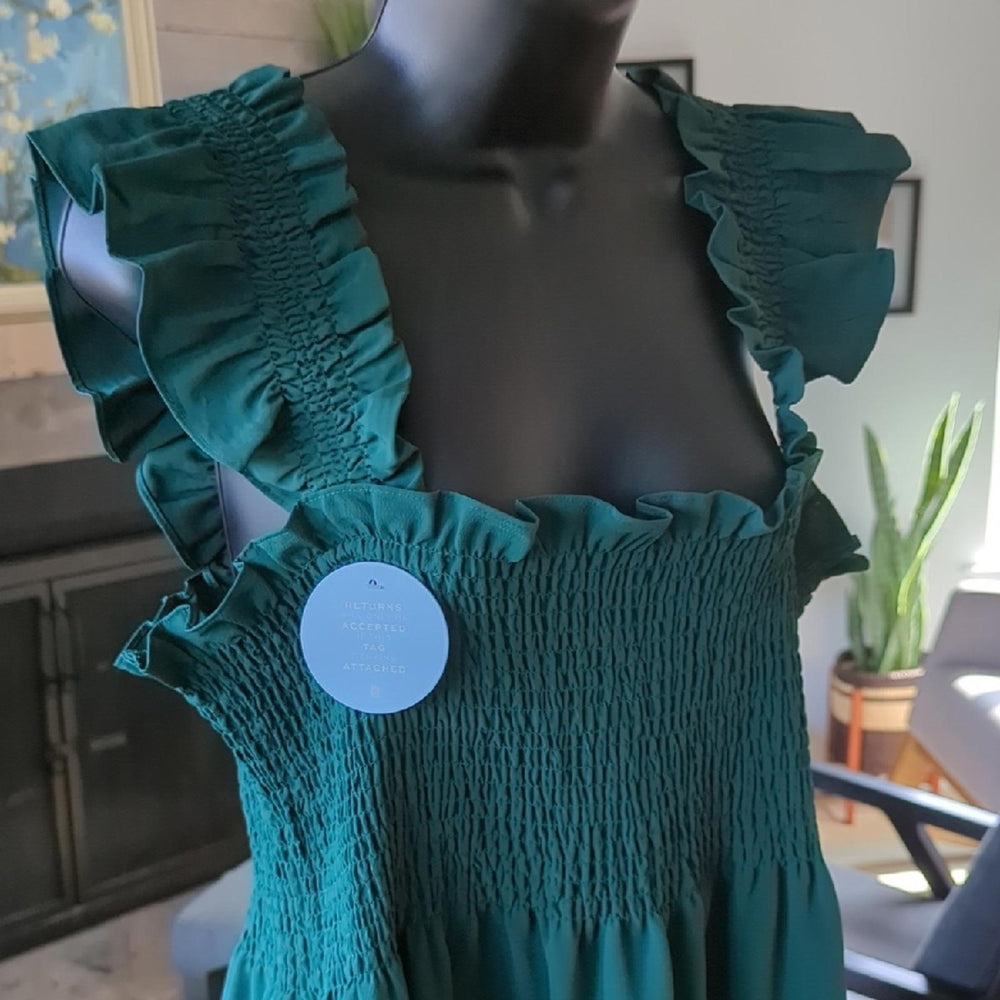 Hill House Ellie Nap Dress Size XXL In Botanical Garden Green