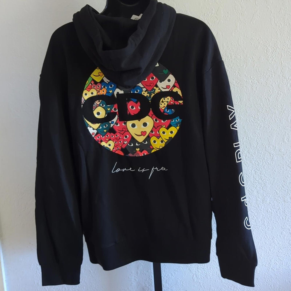 Comme des Garcons play love is free hoodie - Medium