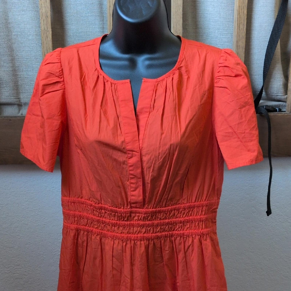 Quince Tiered Organic Cotton Midi Dress - Small