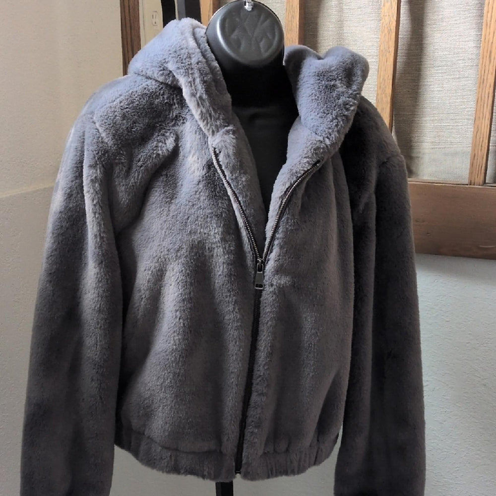 Avec Les Filles Faux Fur Zip-Up Jacket