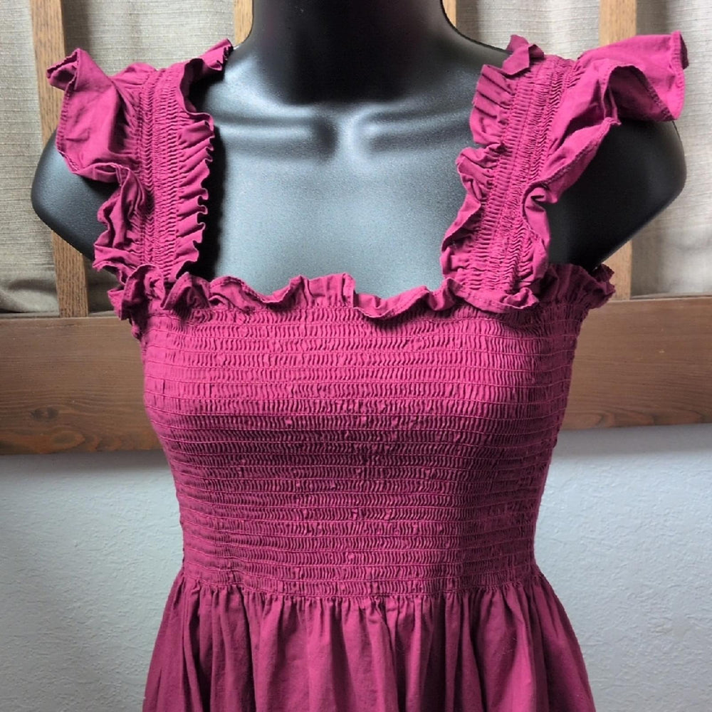 Hill House Ellie Midi Dress Burgundy