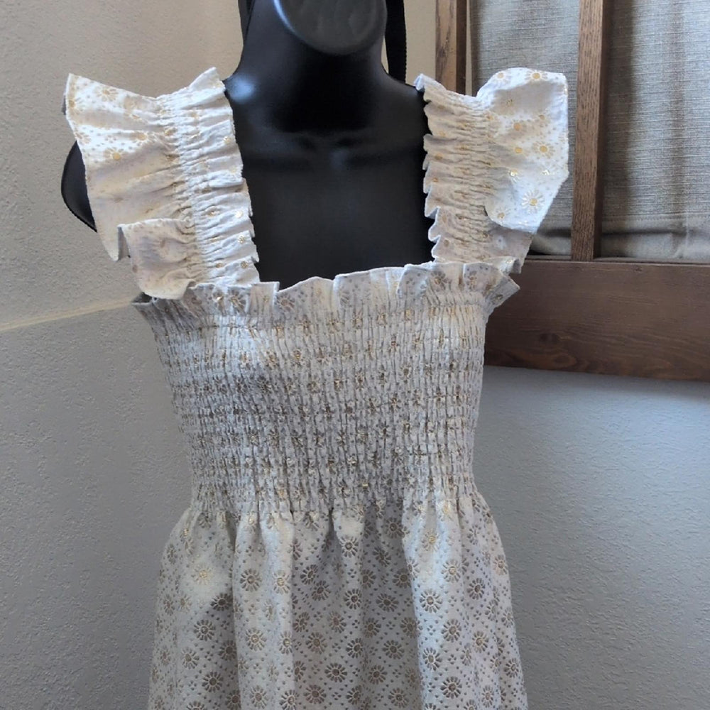 Hill house Home Gold Jacquard Ellie Nap Dress