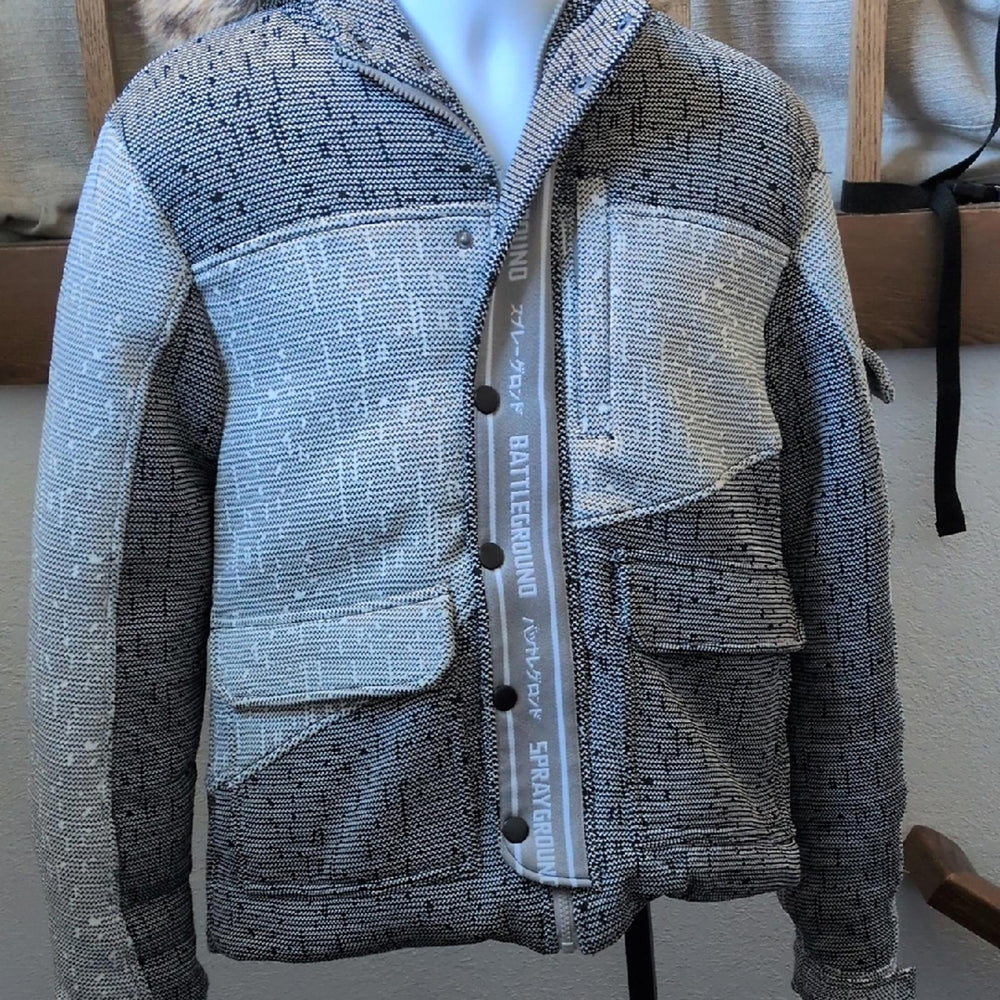 JAPAN STRIPE KNIT CHOPPER JACKET by sprayground- Medium