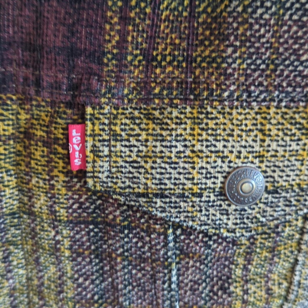 Mens Levi's Sherpa plaid trucker jacket
