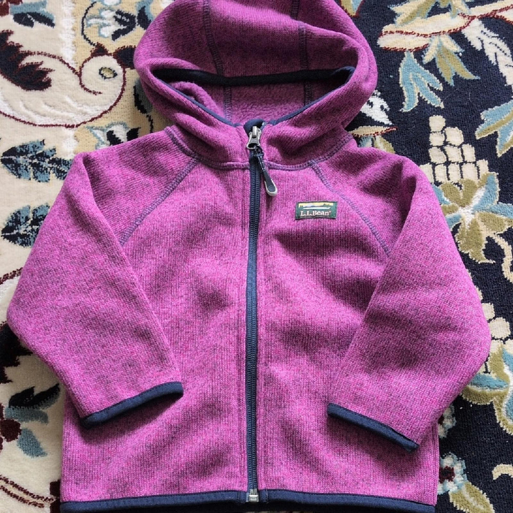 Girls LLBean Zip Up Sweater Jacket