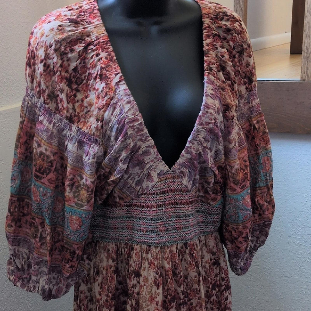 Free People Golden Hour Maxi Dress In Tea Combo - Medium