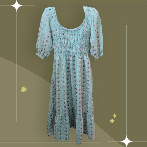 Hill House Home Louisa Nap Dress In Trailing Vine Multi Poly Crepe - 2XL