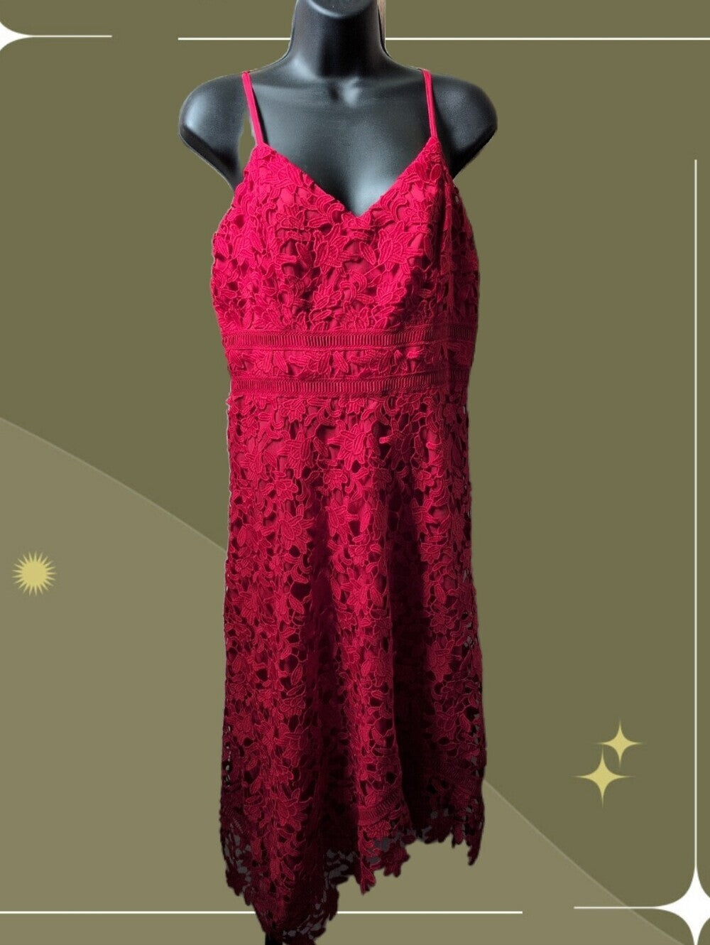 eliza j red dress Floral Lace Asymmetrical Midi in making it easy to ecb17&18a-f Jcpenney Formal Dresses Juniors Color:Mint*