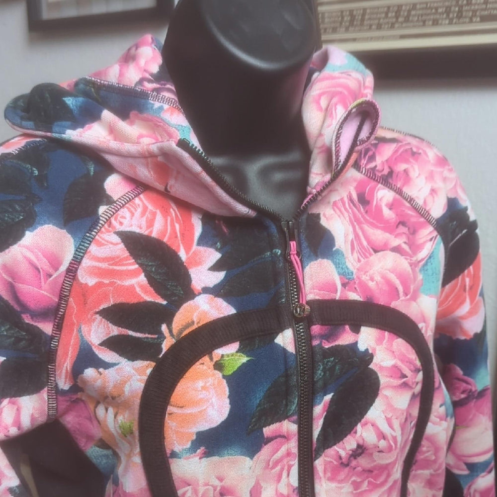 Luluemon Hold Your Om Floral Scuba Jacket Size 8