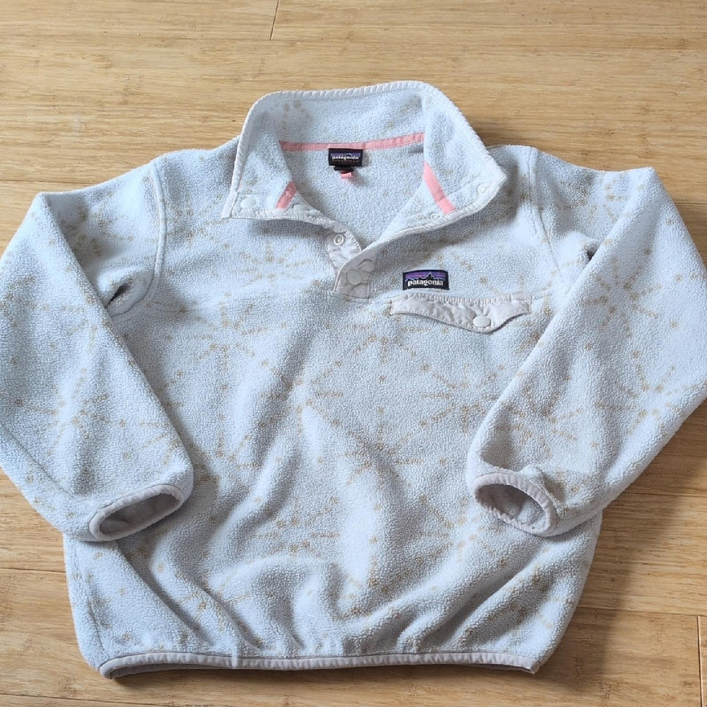 Patagonia Synchilla Sweater In Gold Sparkle - Girls S