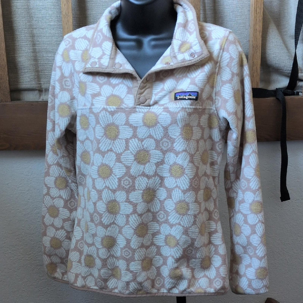 Patagonia Floral Micro D Snap T Fleece Pull Over - Extra Small