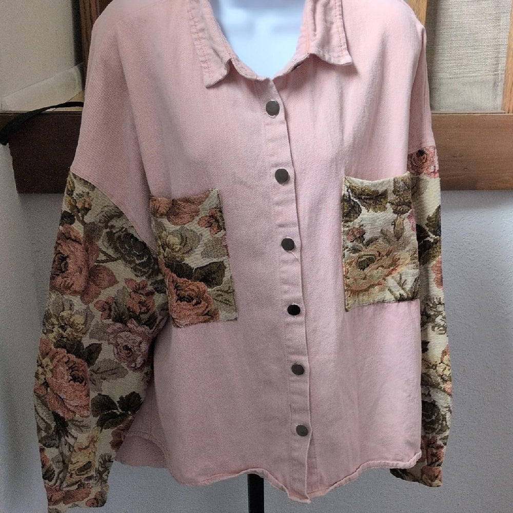 Pol Oversized Floral Jacket Shirt