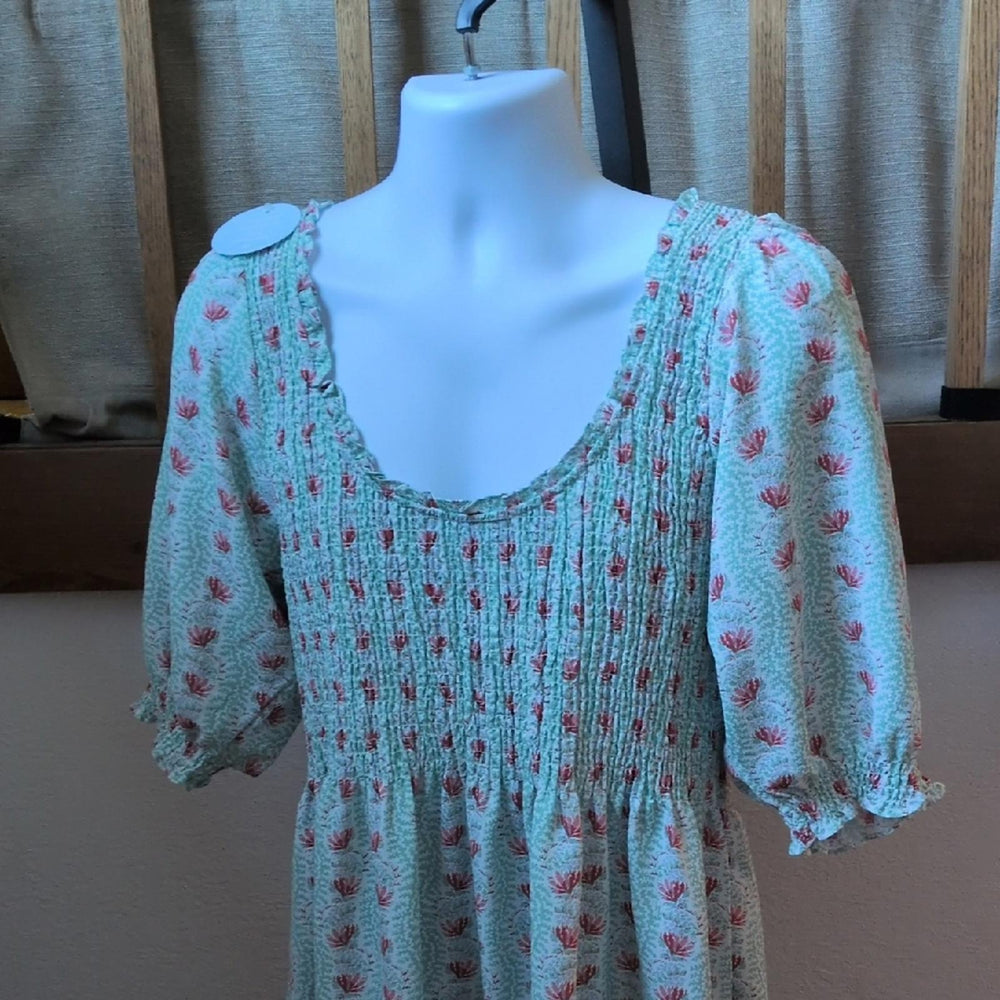Hill House Home Louisa Nap Dress In Trailing Vine Multi Poly Crepe - 2XL