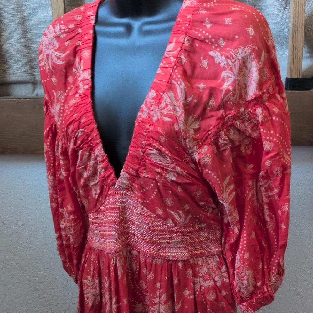 Golden Hour Maxi Dress In Cayenne And Pink - Small
