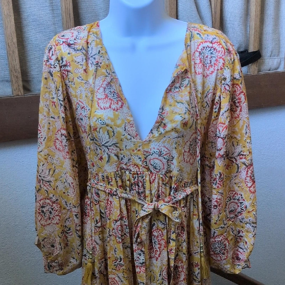 gardenbelle Emilia Hand Block Printed Organic Cotton Maxi Dress
