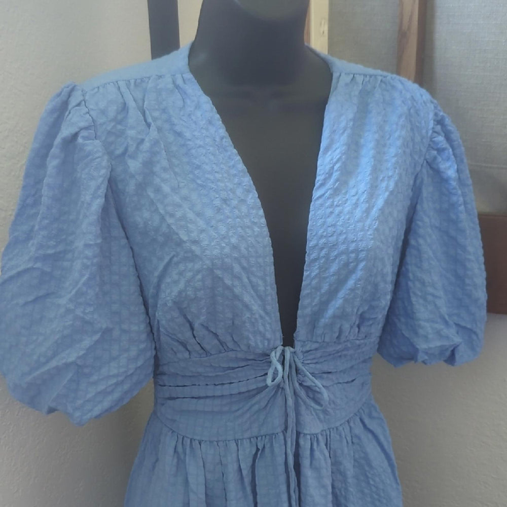 Abercrombie Front Tie Textured Maxi Dress - XS