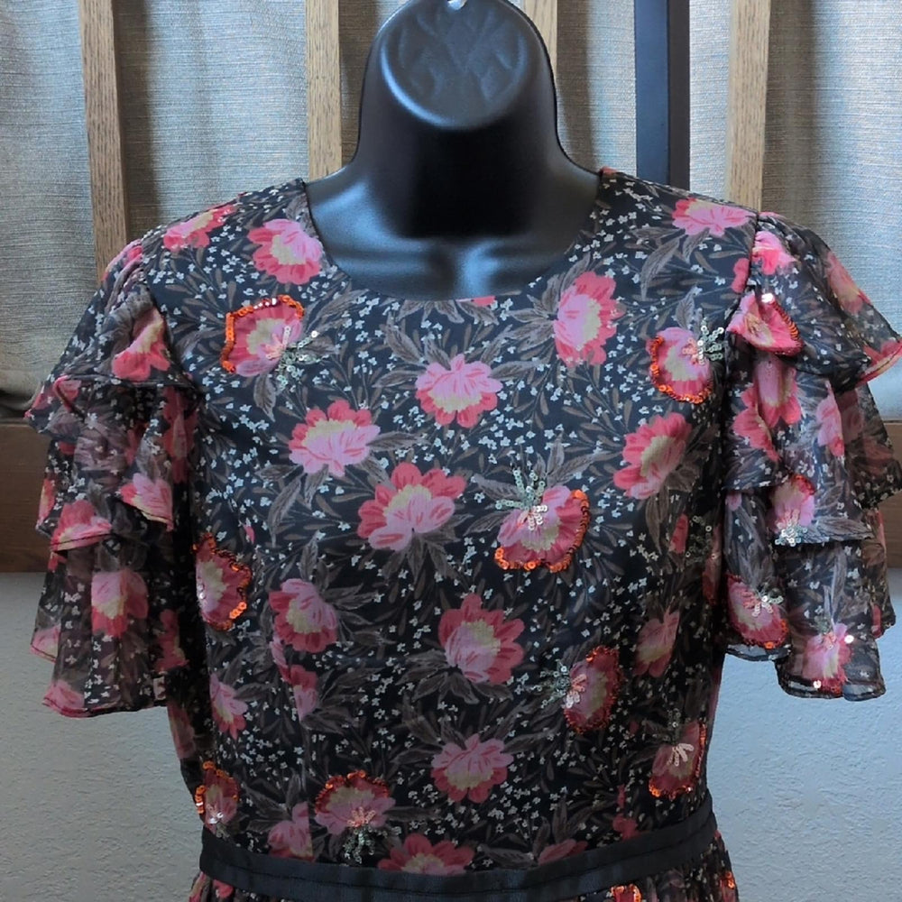 Ivy City Co Gianna Dress In Moody Floral - US 6