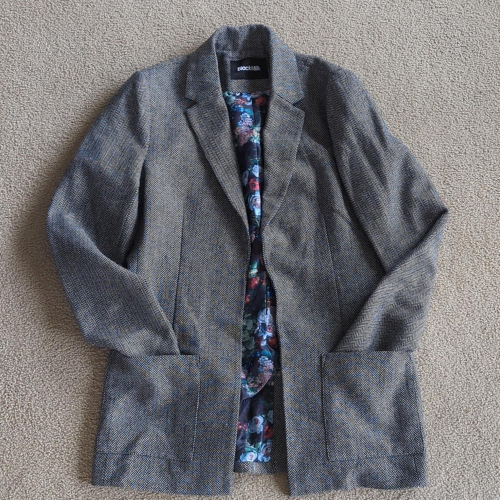 Blackmilk floral herringbone blazer US 4/ AUS 8
