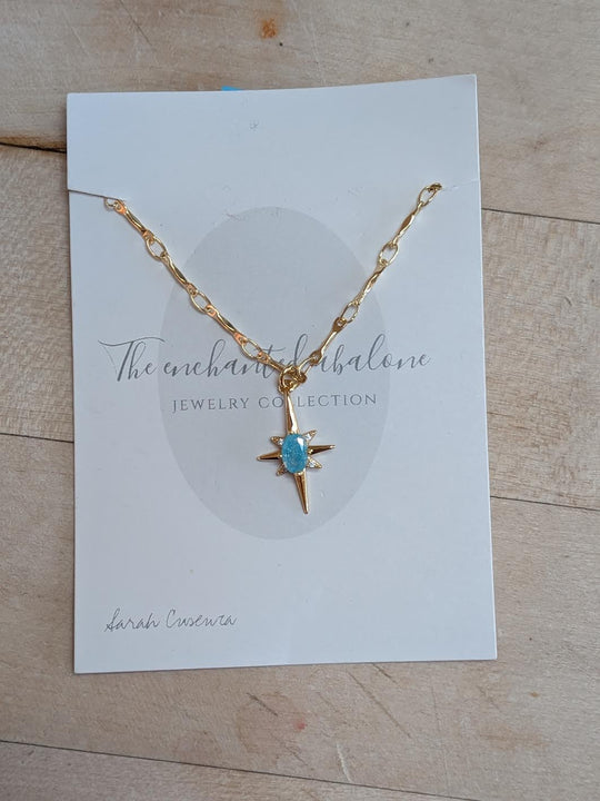 Star Blue Opal Necklace by the Enchanted Abalone
