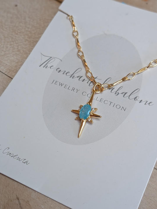 Star Blue Opal Necklace by the Enchanted Abalone