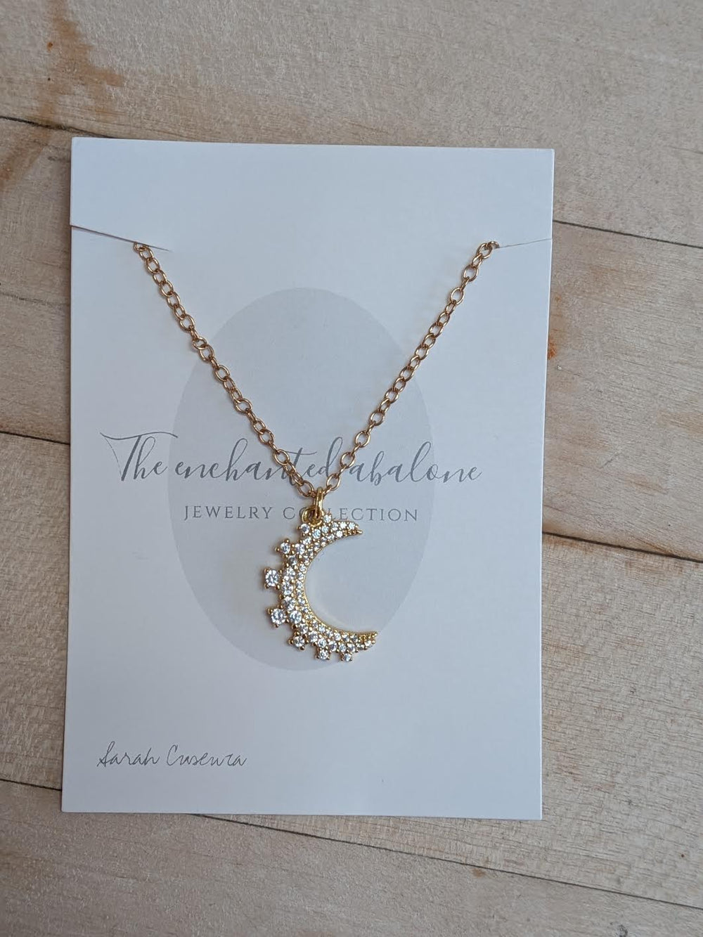 Crescent Moon Necklace by the Enchanted Abalone
