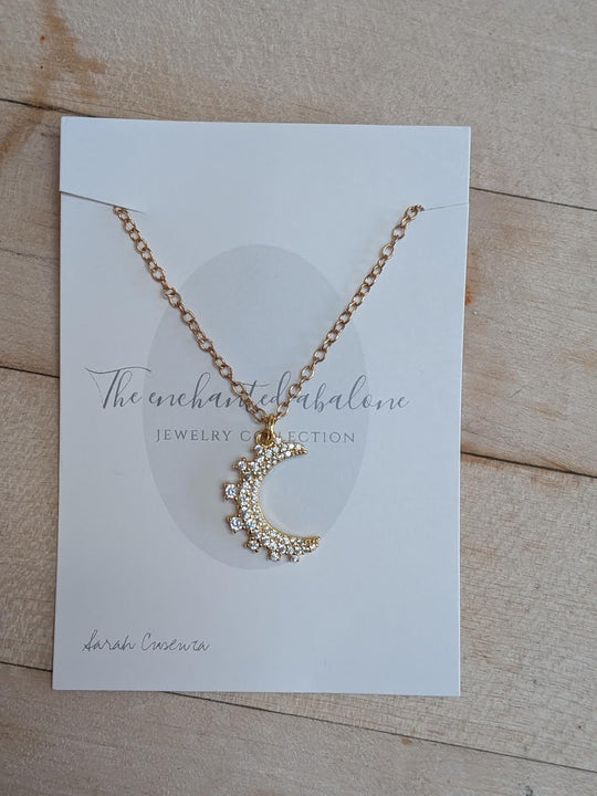 Crescent Moon Necklace by the Enchanted Abalone