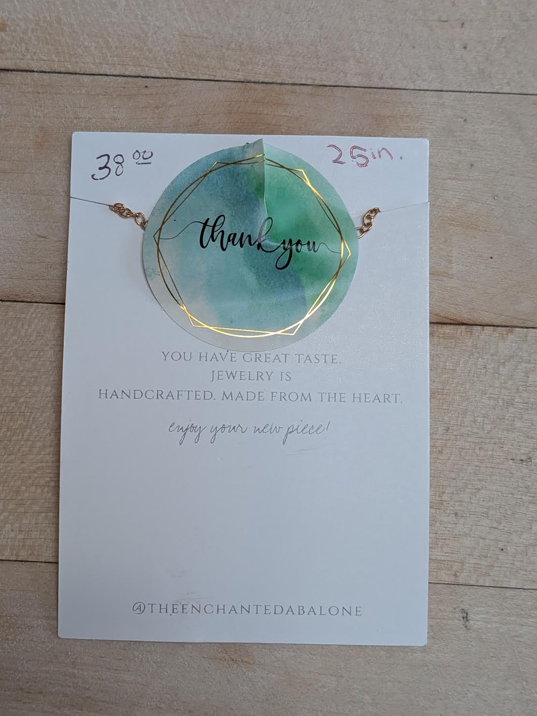 Crescent Moon Necklace by the Enchanted Abalone