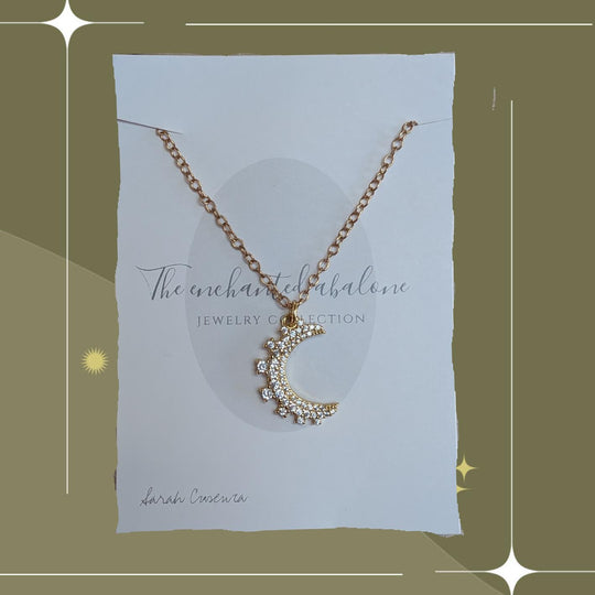 Crescent Moon Necklace by the Enchanted Abalone