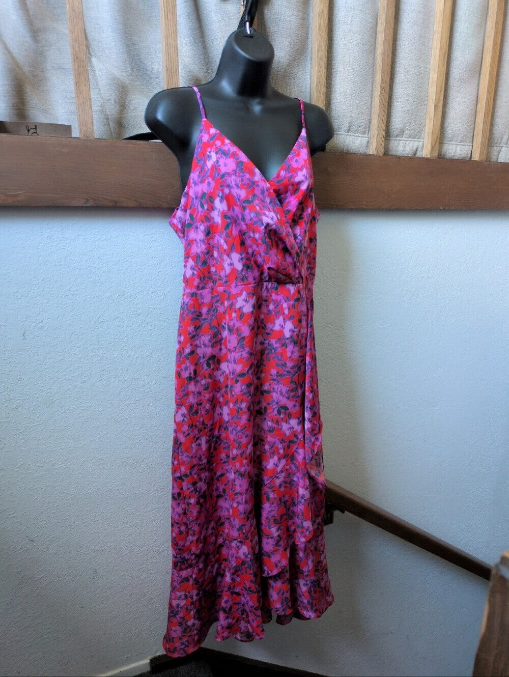 Chelsea 28 Nordstroms Faux Wrap Floral Midi Dress Size M