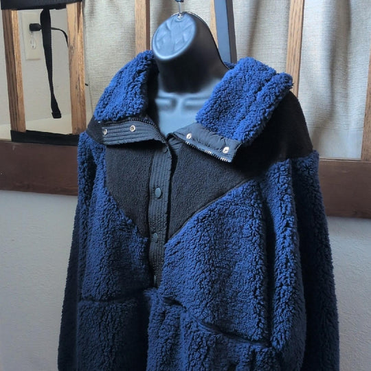 Free People Fall To Rise Quarter Zip Fleece - Medium