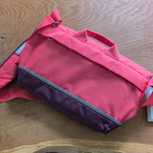 Hellolulu Nylon iPad All Day Messenger Bag In Pink / Purple