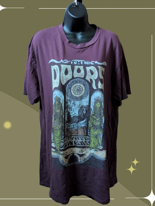 Rare Daydreamer X free People The Doors Long Mauve Tee Dress Size M