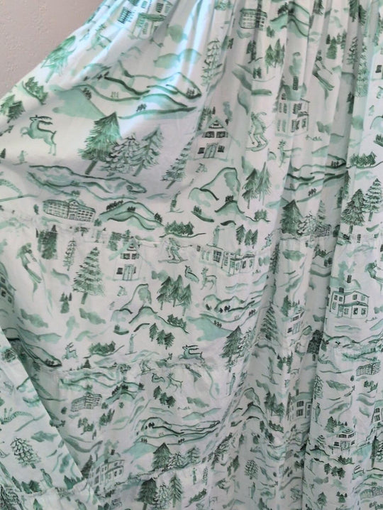 Hill House Home Ski Chalet Winter Toile Ellie Nap Dress  - M
