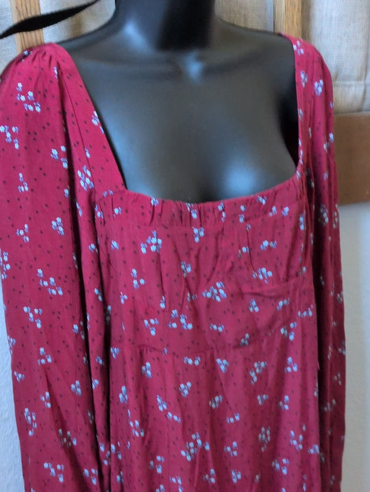 Free People Iris Long Sleeve Midi Dress size m