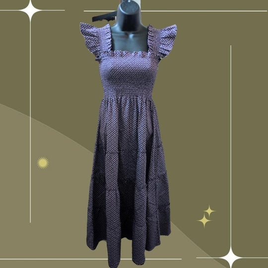 Hill House Home Plum Jacquard Ellie Nap Dress - Extra Extra Small