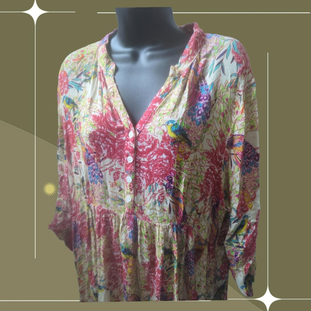 Raga Birds Maxi Dress - Large