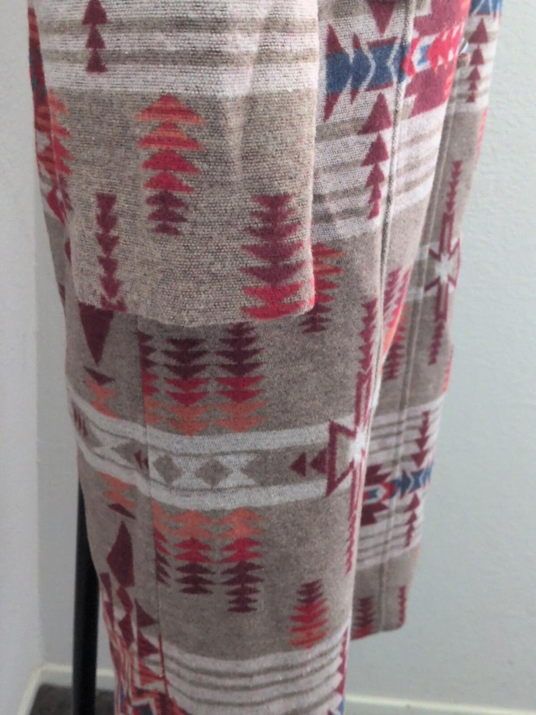 Powder River Outfitters ladies' Aztec print long wool Blend coat - Medium