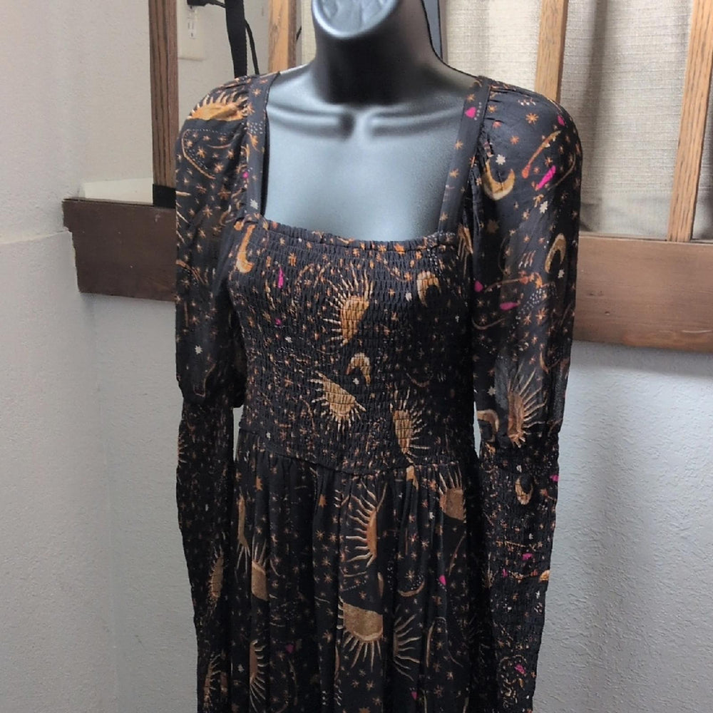 Farm Rio Celestial Chiffon Midi Dress - Extra Small