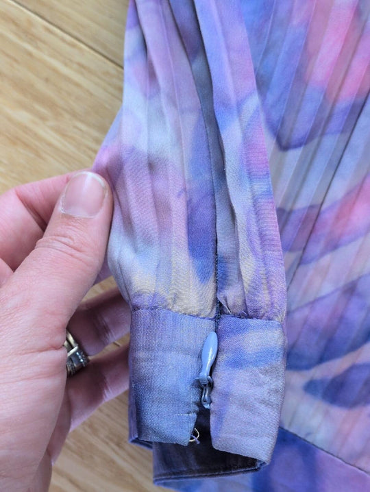 Anthropologie Siddhartha Bansal Marble-dyed Pleated Maxi Skirt Size 8