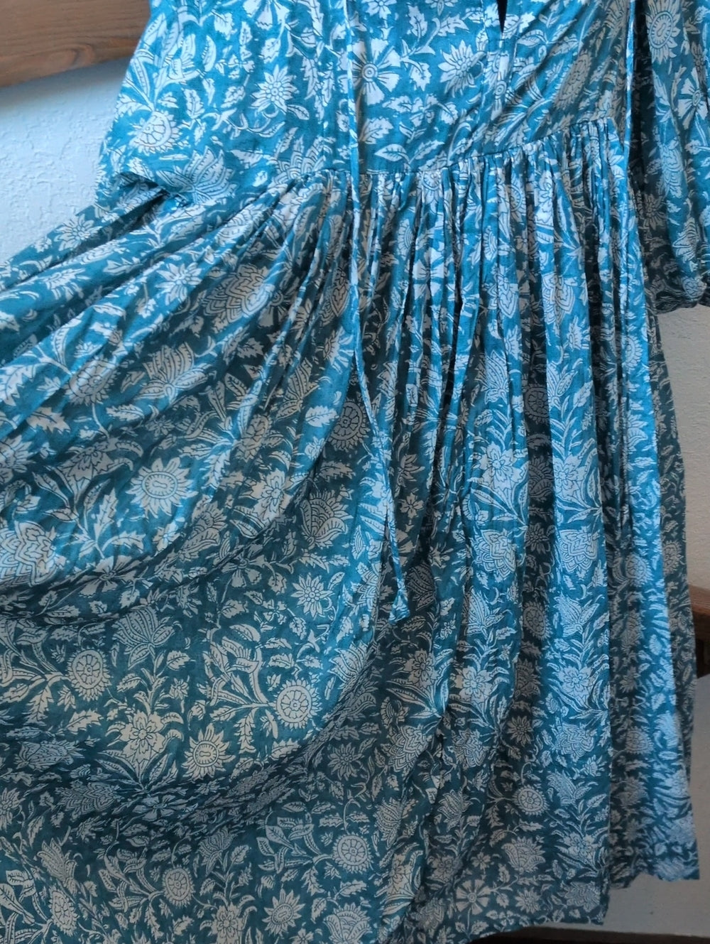 Daughters of India Kyra Midi Dress in Ocean Blue- Small