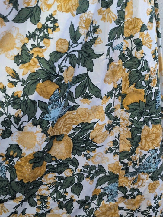 Abercrombie And Fitch Emerson Poplin Floral And Bird Pattern Dress - XXL