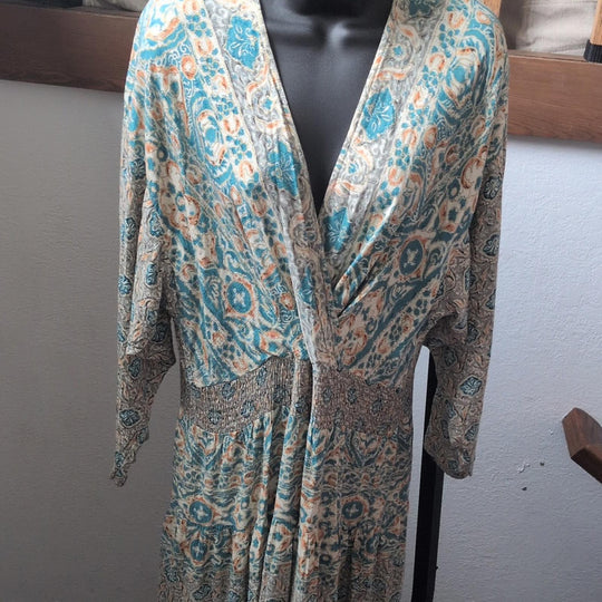 Carole Little 90s Vintage Boho Maxi Dress