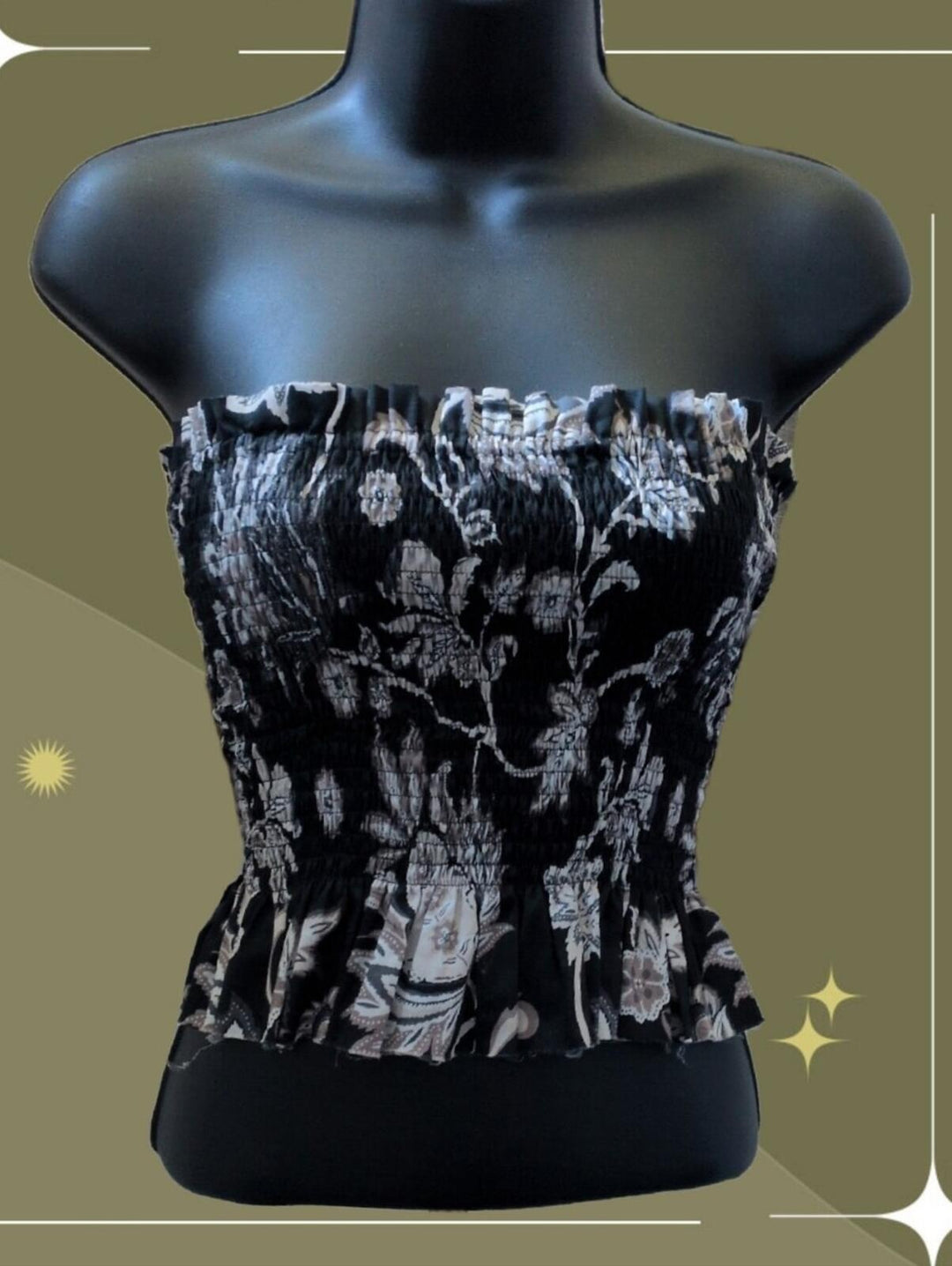 Mikoh Cotton Elastic Strapless Top Size 1 (XS / S)