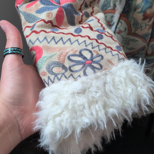 Johnny Was Halmstead Faux Suede Embroidered Coat - XL