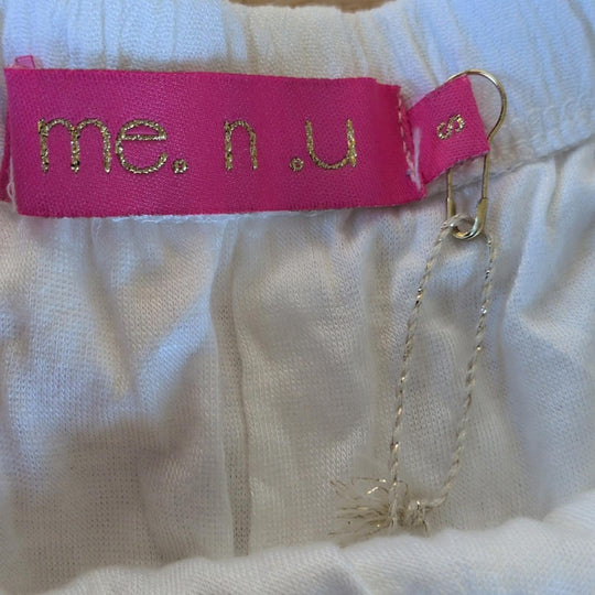 Me N U Girls White Pom Pom Short - Small.