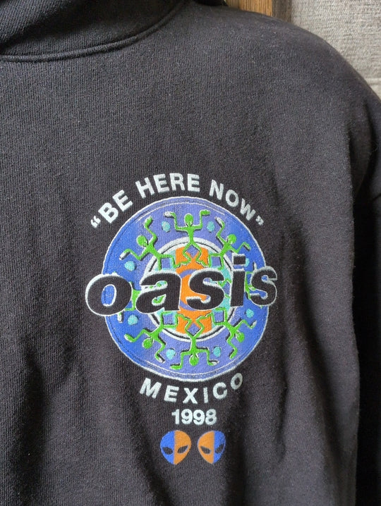 Oasis Be Here Now Mexico 1998 Tour Hoodie XL