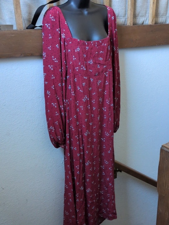 Free People Iris Long Sleeve Midi Dress size m