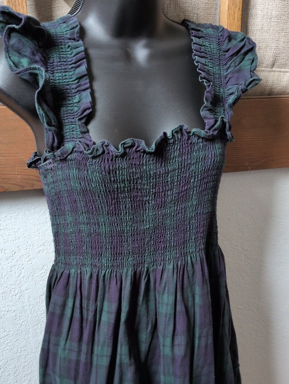 Hill House Ellie Blackwatch Tartan Plaid Dress Size M