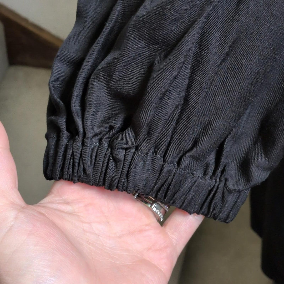 Ba&sh Puff Sleeve Square Neck Dress Black - US 2